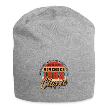 Retro 70 Years November 1952 Birthday Vintage - Jersey-Beanie - Grau meliert - Vorne