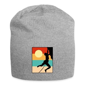 Naturliebhaber Bergsteigen Wandern Abenteuer - Jersey-Beanie - Grau meliert - Vorne
