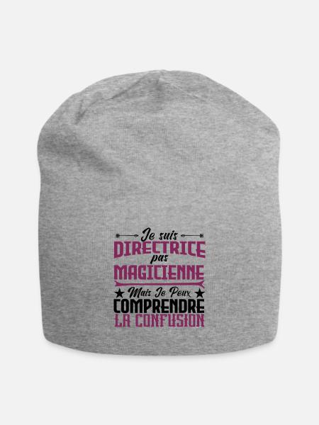 je suis Directrice pas magicien - Bonnet en jersey - gris chiné