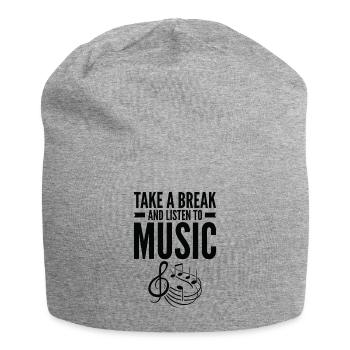 Serenity Music Lover Relaxing Break Inspirational - Jersey Beanie - heather grey - Front