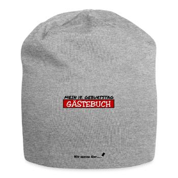 18. Geburtstag Gästebuch 18 Jahre alt Junge - Jersey-Beanie - Grau meliert - Vorne