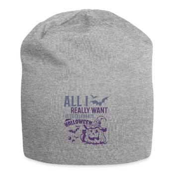 Ich möchte Halloween feiern - Jersey-Beanie - Grau meliert - Vorne