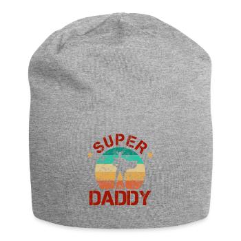 Super Daddy - Hero Papa Vatertag - Jersey-Beanie - Grau meliert - Vorne
