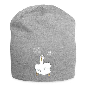 La citation de l’oie ukrainienne ne crie pas humour - Bonnet en jersey - gris chiné - Devant