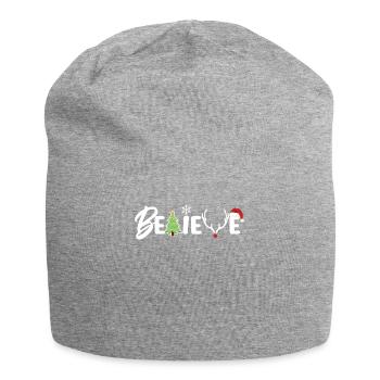 Croyez aux arbres de Noël flocon de neige - Bonnet en jersey - gris chiné - Devant