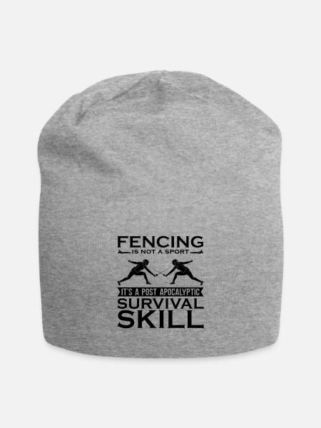 Fencing Is Not A Sport It's Sword Epee Duel Fencer - Jersey-Beanie - Grau meliert