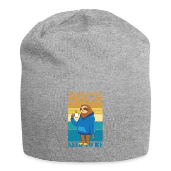 Sie Sind Genau Dort, Wo Sie Faultierkaffee Sein - Jersey-Beanie - Grau meliert - Vorne