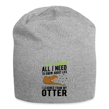 Loutre Cadeau Loutre Loutre Loutre Loutre de mer - Bonnet en jersey - gris chiné - Devant