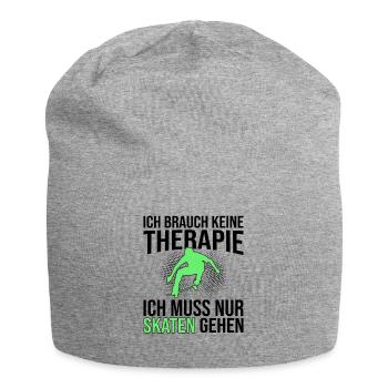 Skaten Therapie Spruch - Jersey-Beanie - Grau meliert - Vorne