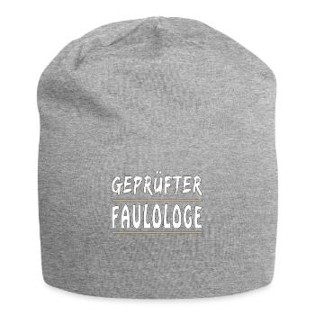 GEPRÜFTER FAULOLOGE - Jersey-Beanie - Grau meliert - Vorne