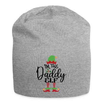 Papa Elf Niedliches lustiges passendes Weihnachtskostüm - Jersey-Beanie - Grau meliert - Vorne