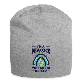 Peacock Flying Inspirante Nature Peacock Fan - Bonnet en jersey - gris chiné - Devant