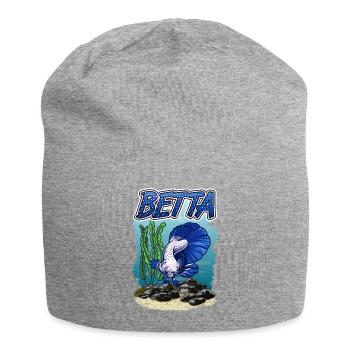 Betta Fischaquarium für Fischhalter - Jersey-Beanie - Grau meliert - Vorne