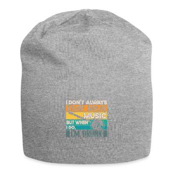 Banjo Drunk Beer Drinker Musicien Guitare - Bonnet en jersey - gris chiné - Devant