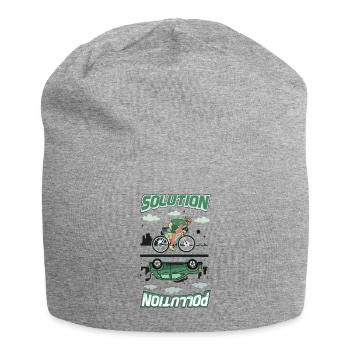 Polution Solution Umweltschutz Radfahren - Jersey-Beanie - Grau meliert - Vorne
