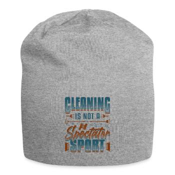 Reinigung Ist Kein Zuschauersport, Hausreinigung. - Jersey-Beanie - Grau meliert - Vorne