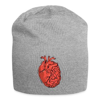 Moitié cerveau moitié cœur Anatomie des organes Science - Bonnet en jersey - gris chiné - Devant