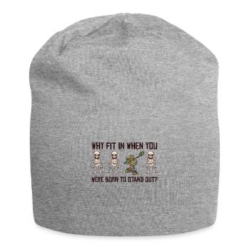 Colorful Skeleton Dabbing Support Autism Awareness - Jersey Beanie - heather grey - Front