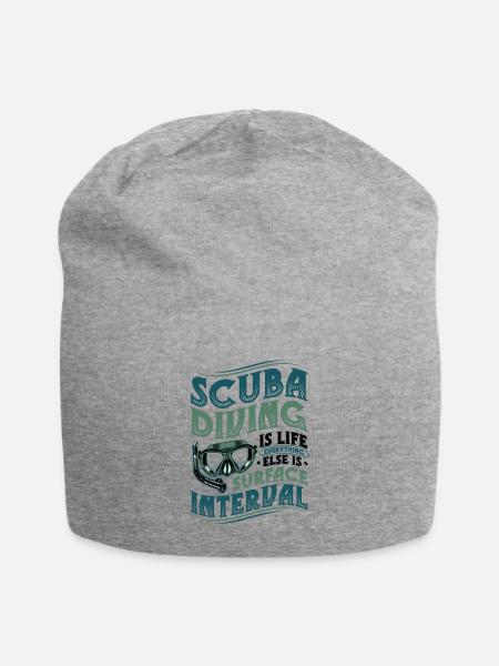 Tauchen Leben Taucher - Jersey-Beanie - Grau meliert