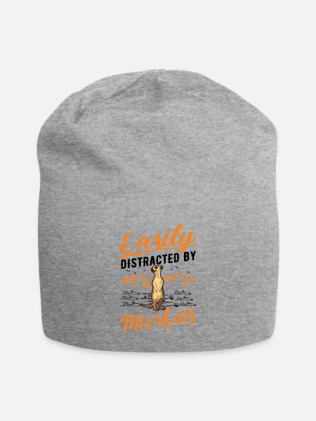 Erdmännchen Geschenk Meerkat - Jersey-Beanie - Grau meliert