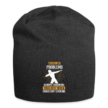 Problèmes de lanceur Athlétisme Drôle - Bonnet en jersey - charbon - Devant
