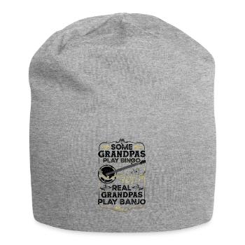 Banjo Grandpa Musician Guitar Bluegrass Banjo - Jersey Beanie - heather grey - Front