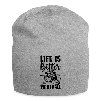 Life Is Better With Paintball Paintballing Player - Jersey Beanie - heather grey - Front