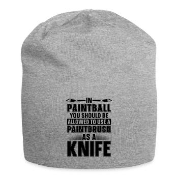 In Paintball You Should Paintball Paint Gun Player - Jersey Beanie - heather grey - Front