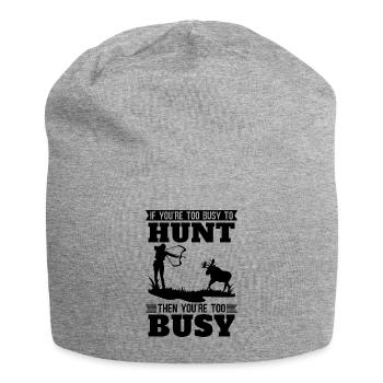 If You're Too Busy To Bowhunting Bowhunt Bowhunter - Jersey Beanie - heather grey - Front