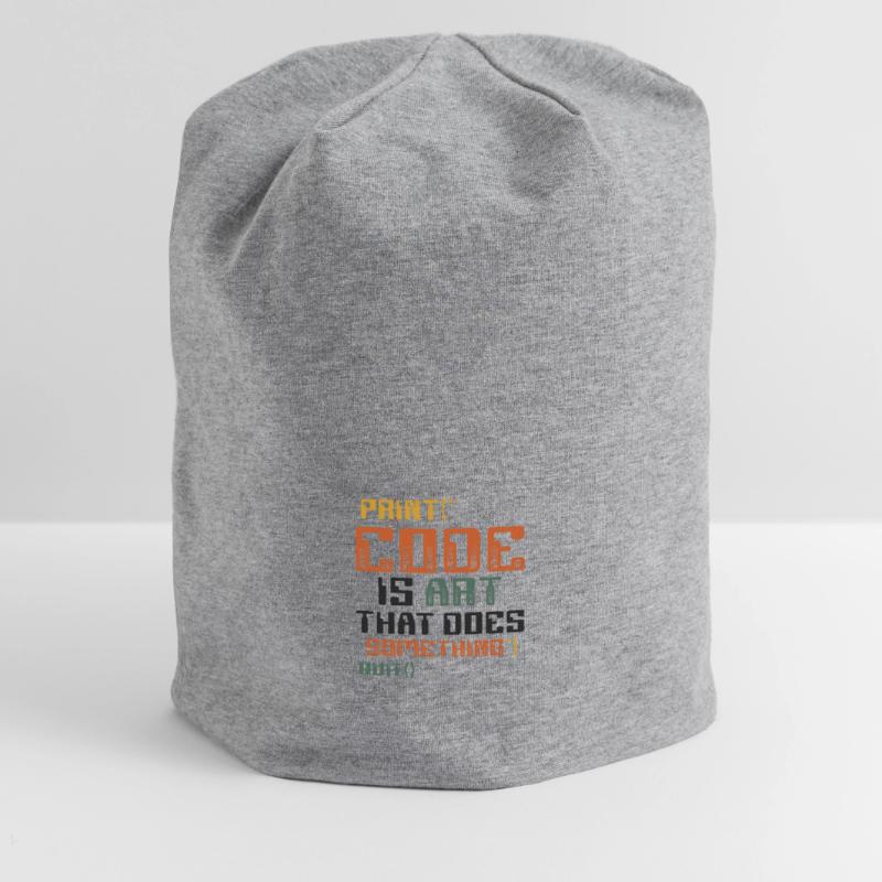 Code is an art that does something, programming Jersey Beanie
