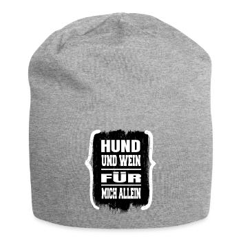 hunderasse am coffee geschenkidee frankreich - Jersey-Beanie - Grau meliert - Vorne