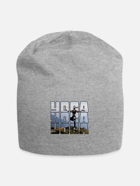 Yoga - Jersey-Beanie - Grau meliert