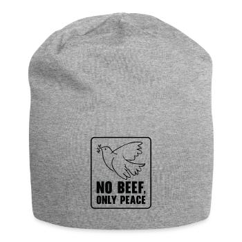 Nature Fan Peace Sign Dove Nature Positivity Bird - Jersey Beanie - heather grey - Front