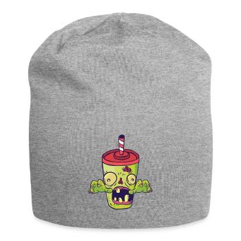 Halloween Zombie Soda Monster Fast Food Lover - Jersey Beanie - heather grey - Front