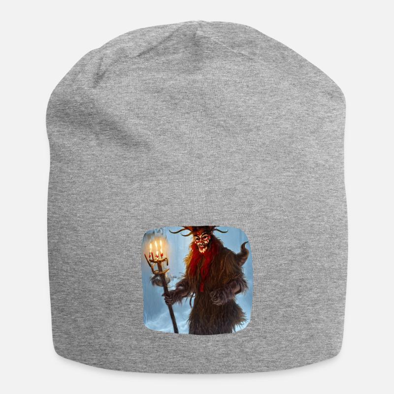 Krampus - Jersey-Beanie - Grau meliert