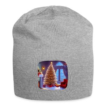 Christmas tree - Jersey Beanie - heather grey - Front