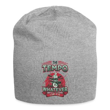 Das Tempo Ist, Was Immer Ich Sage, Es Ist Rockband - Jersey-Beanie - Grau meliert - Vorne