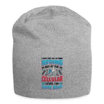 Auf Zellulärer Ebene, Bin Ich Ein Vielarbeiter. - Jersey-Beanie - Grau meliert - Vorne