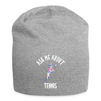 Posez-moi des questions sur le tennis - Bonnet en jersey - gris chiné - Devant