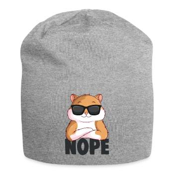 Hamster - Jersey-Beanie - Grau meliert - Vorne