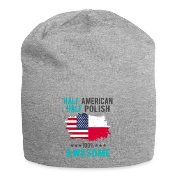 Half American Half Singaporean - Jersey Beanie - heather grey - Front