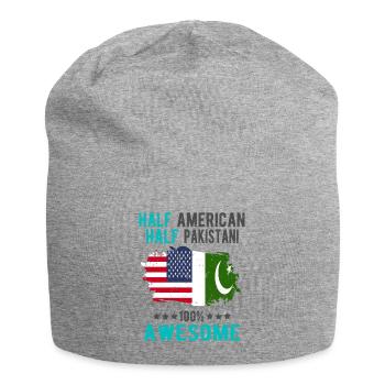 Moitié américain moitié pakistanais - Bonnet en jersey - gris chiné - Devant