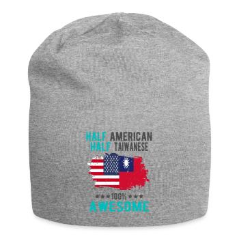 Moitié américain moitié taïwanais - Bonnet en jersey - gris chiné - Devant