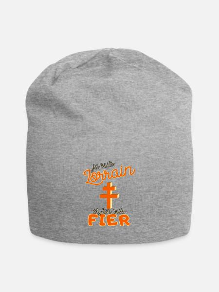 Cadeau Homme Lorrain Noel Anniversaire - Bonnet en jersey - gris chiné