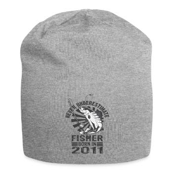 Never Underestimate Fisher Born In 2011 - Jersey-Beanie - Grau meliert - Vorne