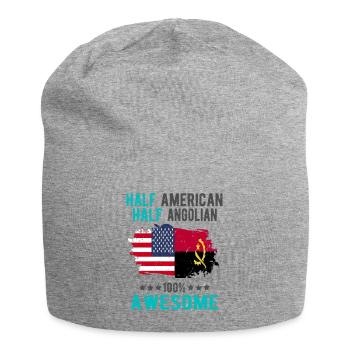 Half American Half Angolan - Jersey Beanie - heather grey - Front