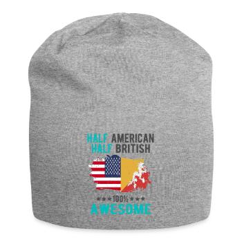 Halb Amerikaner Halb Brite - Jersey-Beanie - Grau meliert - Vorne