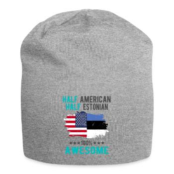 Moitié américain moitié estonien - Bonnet en jersey - gris chiné - Devant