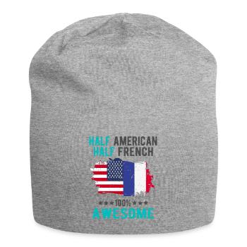 Mi-Américain, mi-Américain - Bonnet en jersey - gris chiné - Devant