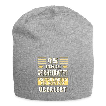 45 JAHRE VERHEIRATET - Jersey-Beanie - Grau meliert - Vorne